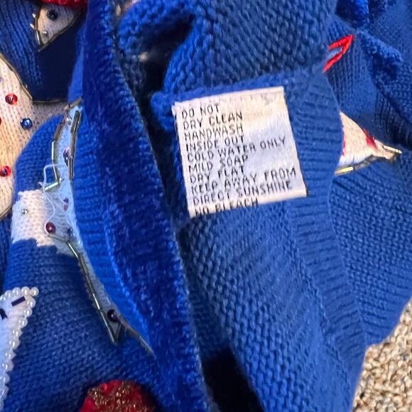 Jack B. Quick Vintage Women's Christmas Button Up Sweater.  Size XL - Picture 7 of 7